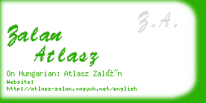 zalan atlasz business card